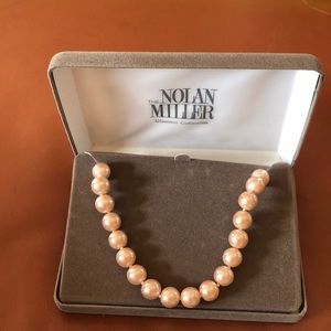 Nolan Miller Peach Pearl Necklace